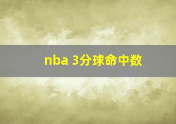 nba 3分球命中数